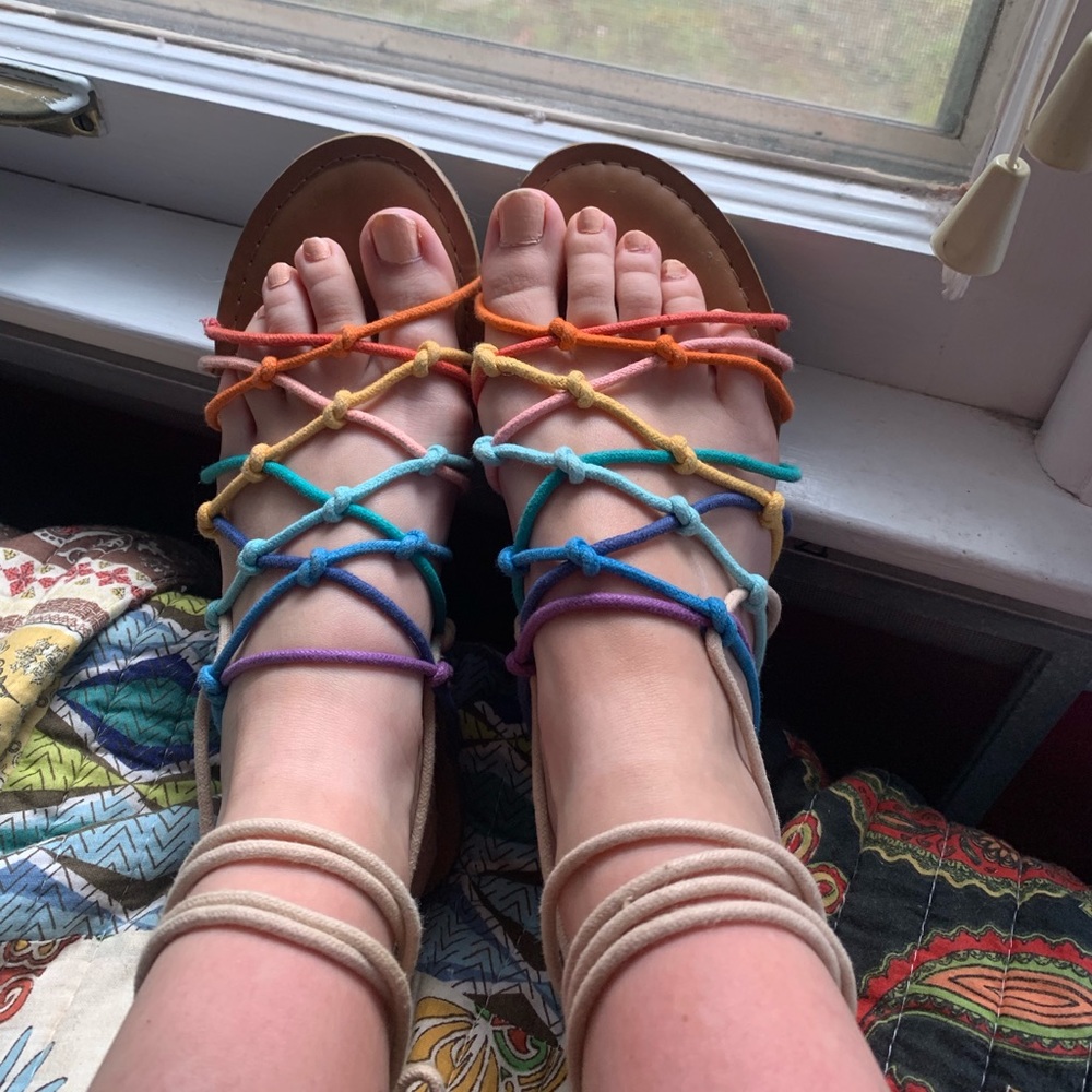 Rainbow Gladiator Sandals  (4 for $25)